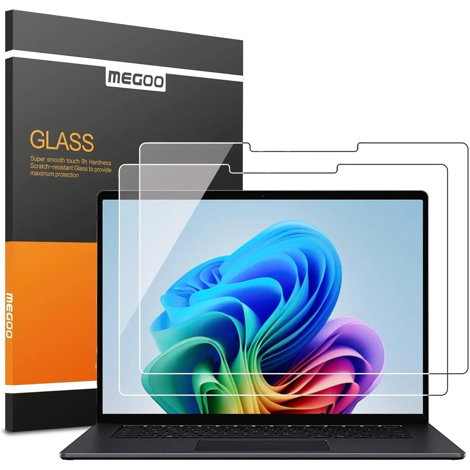 Glass Screen Protector for Surface Laptop 7 (2024 AIPC, 13.8 Inch) - Scratch Resistant, High Sensitivity, Bubble-free Instalation, Ultra Clear, Surface Pen Compatible, 2 Pack