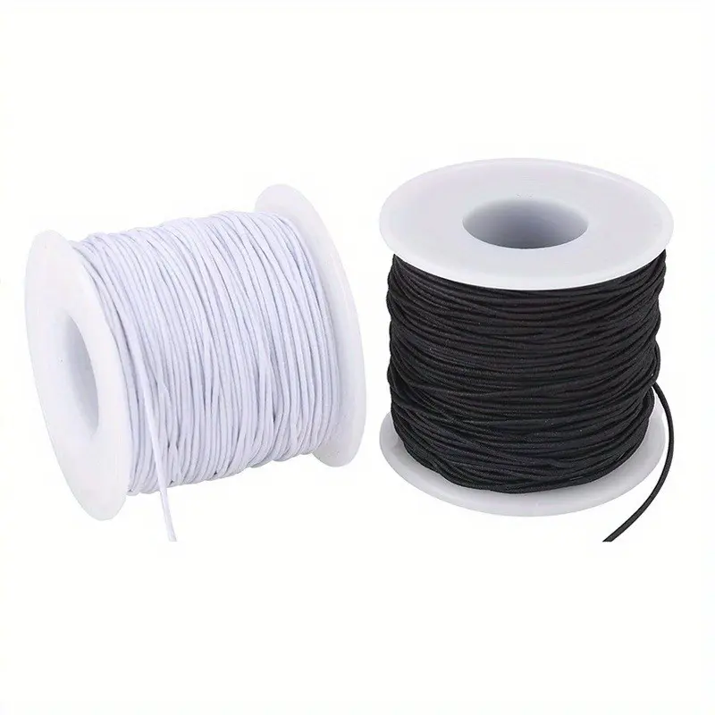 Elastic Thread for Bracelets, 1mm, Durable Elastic Cord for Jewelry Making, Necklaces, Beading, Crafts, Essential Craft Supplies