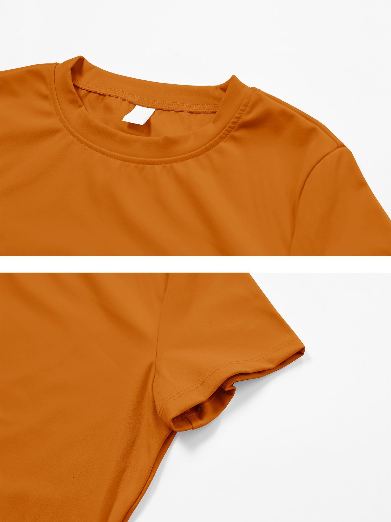 5 Women's Patchwork High Elastic Soft & Comfortable Round Neck Flat Shoulder Short Sleeve Yoga Clothes, Athletic Activewear, Four Seasons Outdoor Running, Cycling, Mountain Walking, Home T-shirt Gym Training