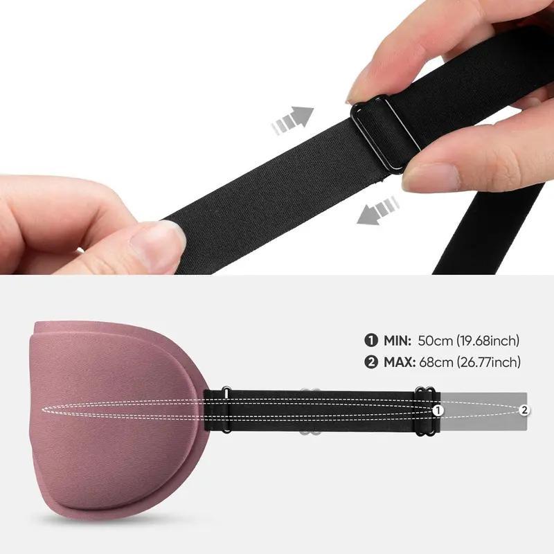 3d Deep Contoured Eye Cover for Sleeping, Adjustable Eyemasks Sleep Mask with Nose Pad Design, Eye Cover Mask for Sleeping, Yoga, Traveling, Portable Eye Mask, Weighted Eye Mask, Sleep Aid Products