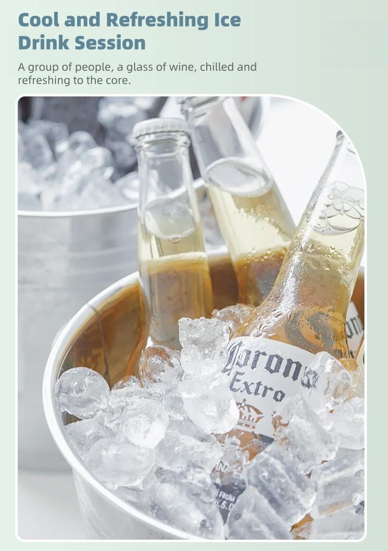 Mini Ice Maker Machine, Portable Compact Design for Home Bar Student Dormitory Apartment Use, Quick Ice Making Functionality