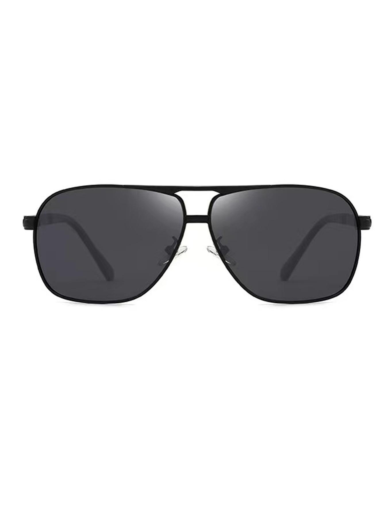 Men's Square Aviator, Trendy Casual Top Bar Design Sunglasses for Everyday Use, Fashion Accessories for Outdoor Activities, Classic Aviator Sunglasses