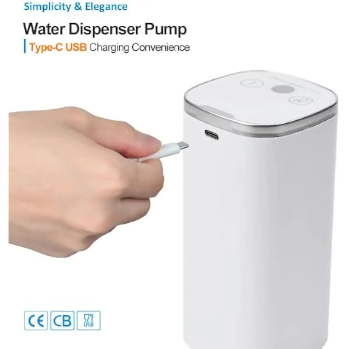 Automatic Water Dispenser Pump for 2-5 Gallon Jugs - USB Rechargeable ...