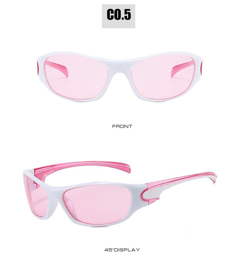 Vintage Unisex Y2K Green Translucent Sports Wrap Sunglasses Festival Outdoor Trendy Protective Eyewear Lightweight Durable Stylish Frames