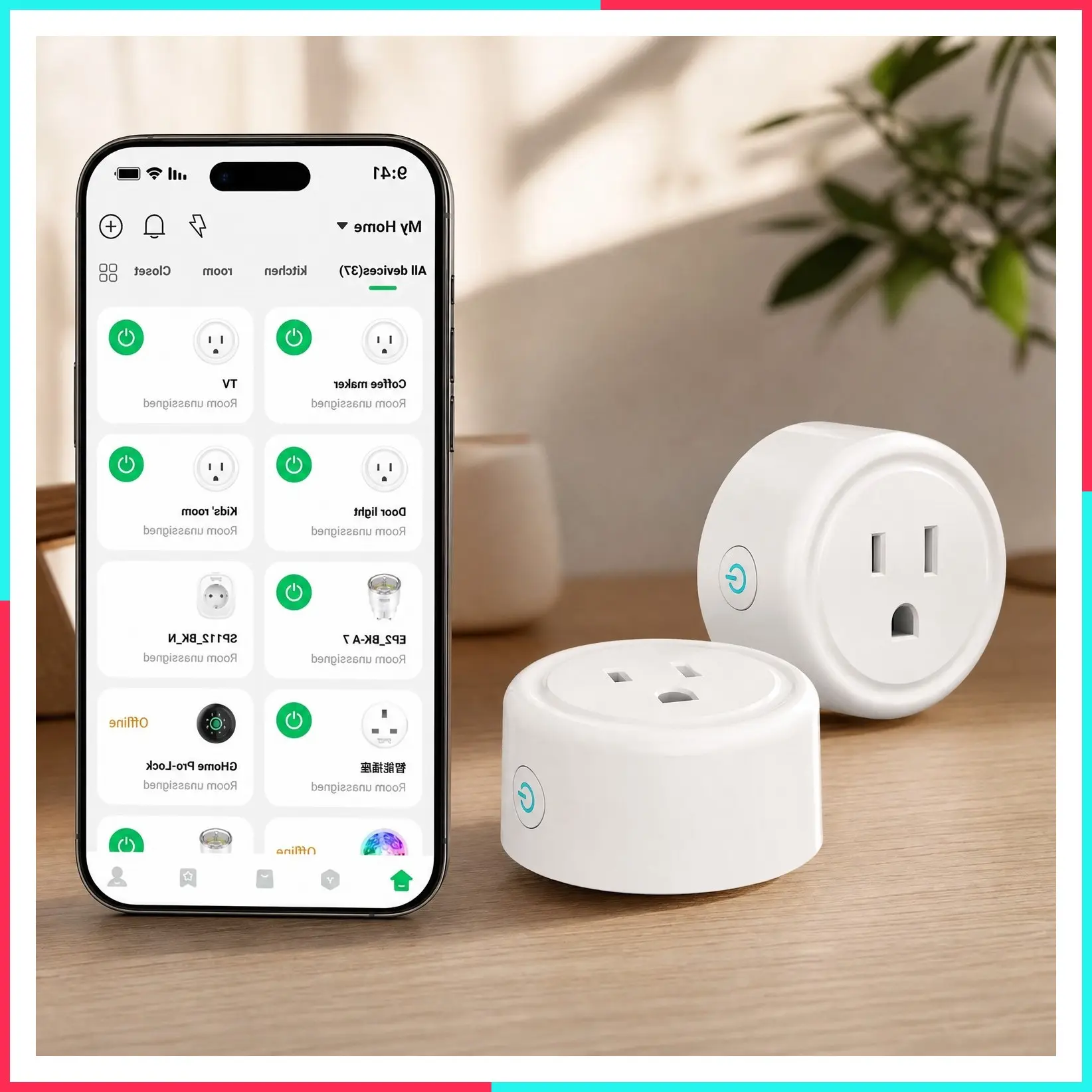 WiFi Smart Plug Compatible with Alexa and Google Home, Smart Outlet Timer with APP Remote Control, 2.4GHz Wi-Fi Only, No Hub Required, ETL FCC Listed, White