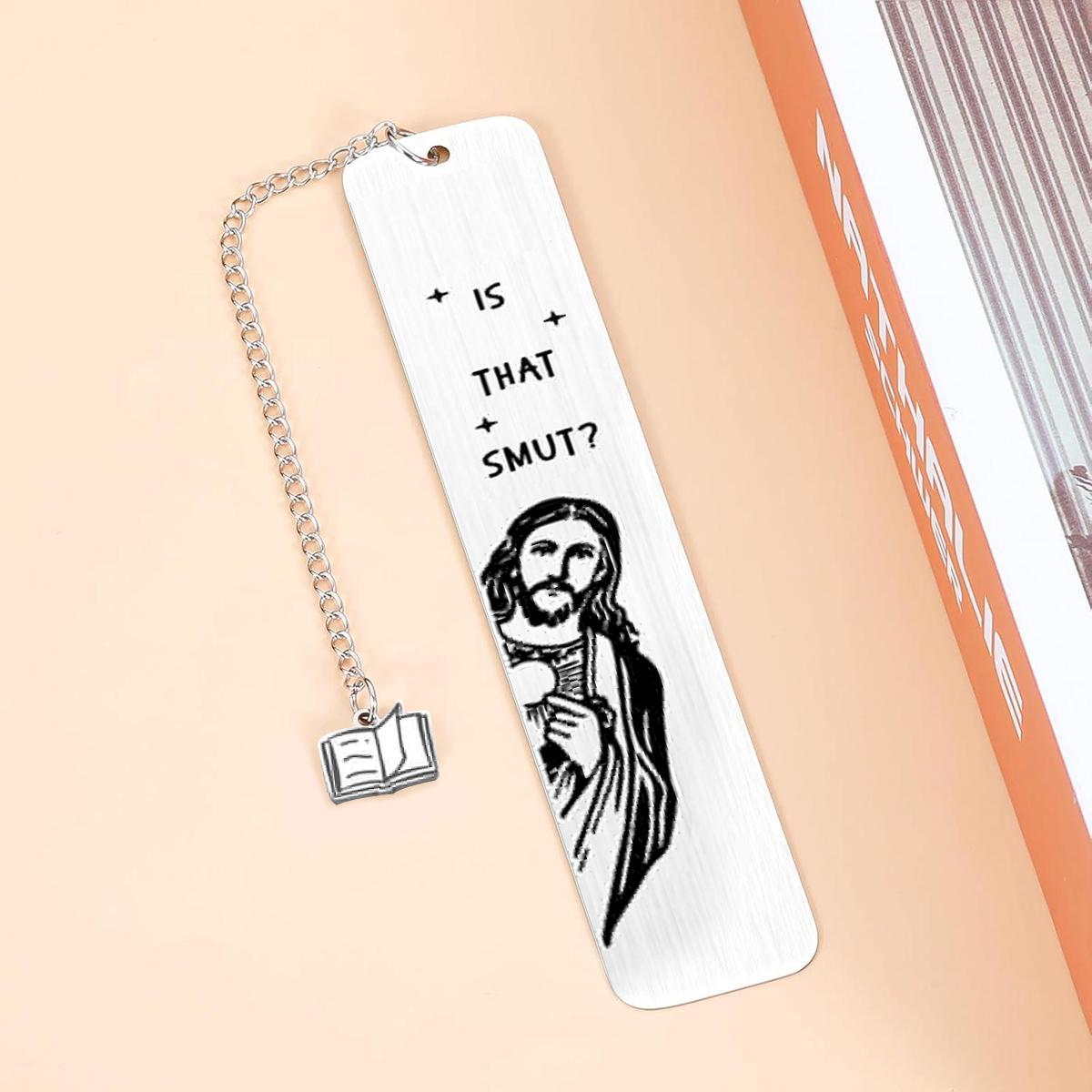 Jesus Bookmark, Stainless Steel Bookmark, Funny Bookmark for Women, Novelty Gag Bookmark Gift, Book Accessories for Bookish Nerd Book Lover Adult Women