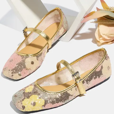 Women's Flat Shoes, Comfortable and Lightweight Mary Jane Flats, Perfect for Summer Commute and Vacation Wear