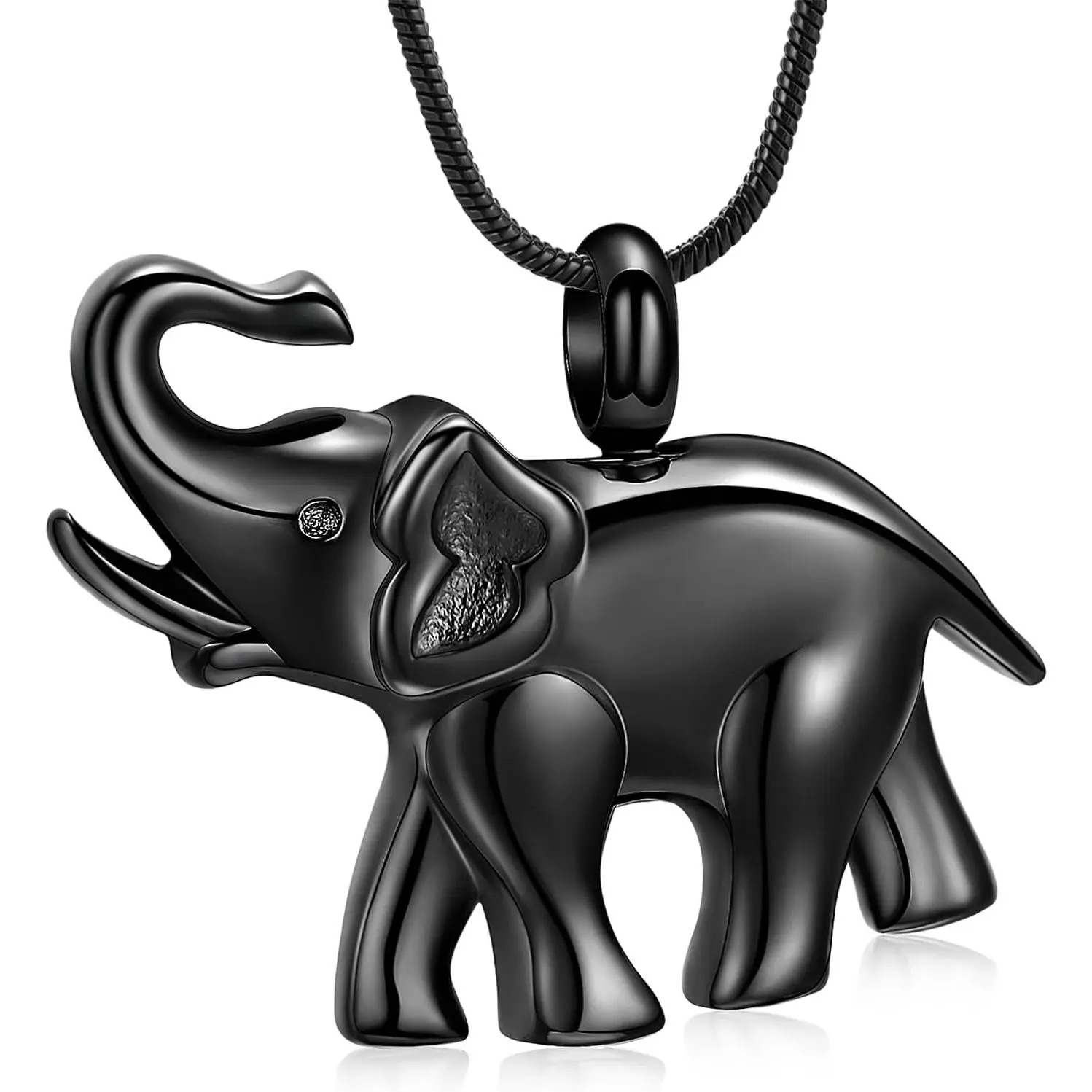 Elephant Urn Necklace for Ashes  Cremation  for Women Men Stainless Steel Memorial Necklaces Ash Holder for Human Pets   for Loved Ones with Fill Tool
