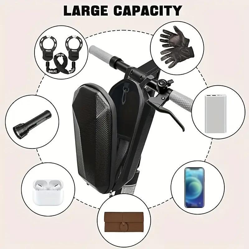 4L Electric Scooter Front Hanging Bag, Waterproof Folding EVA Hard Shell Bag for Xiao Mi Mijia M365 Pro 2 1S Ninebot Electric Scooter, for Carrying Charger and Repair Tools, E-bike Bike Handlebar Bag, Ebike