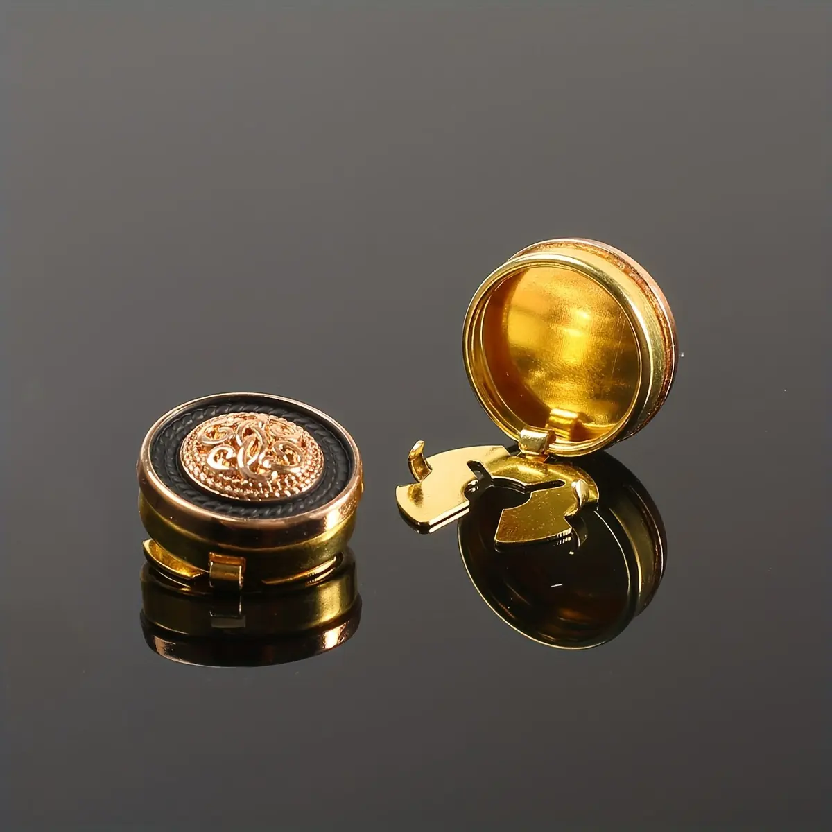 British Style Woven Tweed Metal Buttons with Faux Leather, Black White Camel Coat & Shirt Fasteners for Men Women Jackets Sweaters