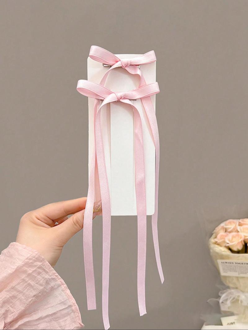 10pcs Women Polyester Colorful Bow Hair Clips, Lace, Elegant, Ballet, Y2K Fairy Hair Accessories, Suitable For Daily Use Claw Clips Hair Claws Hair Barrettes, School Stuff, College, Bows, Cute