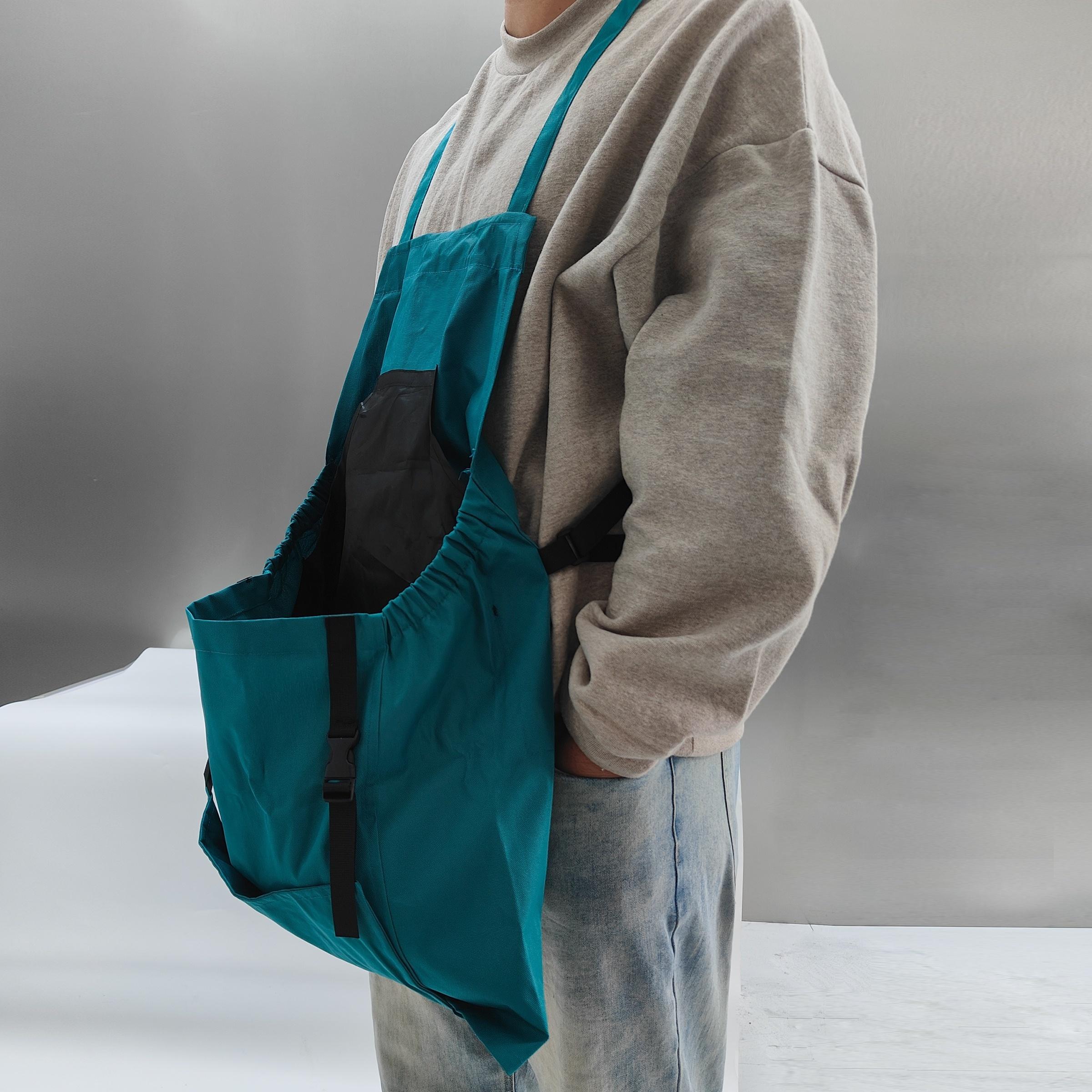 Garden Apron with Large Front Pocket & Harvest Bag, 1 Count Large Capacity Gardening Apron, Tool Organizer, Gardening Pick Bag, Gift for Father & Mother