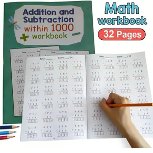 Addition Subtraction Practice Book Up to 1000, Ideal for Children Education Training, Boost Math Skills, Perfect Student Gift