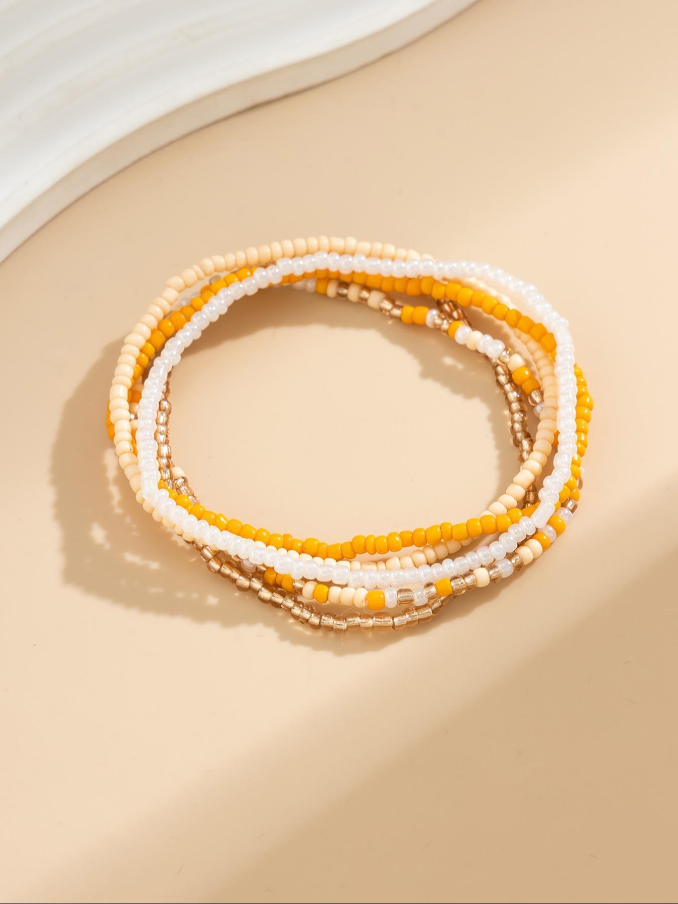 Boho Style, Boho Chic Beaded Decoration Colorful Anklet for Women & Girls, Teenage Girl Jewellery Accessories, Gifts for Girlfriend, Fashion Decoration Jewelry for Party, Daily Clothing Decor, Daily Wear