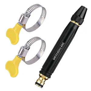 Portable High Pressure Water Gun Summer Vibes Handheld Hose Sprayer Booster Nozzle For Car Wash Garden Lawn Watering Cleaning