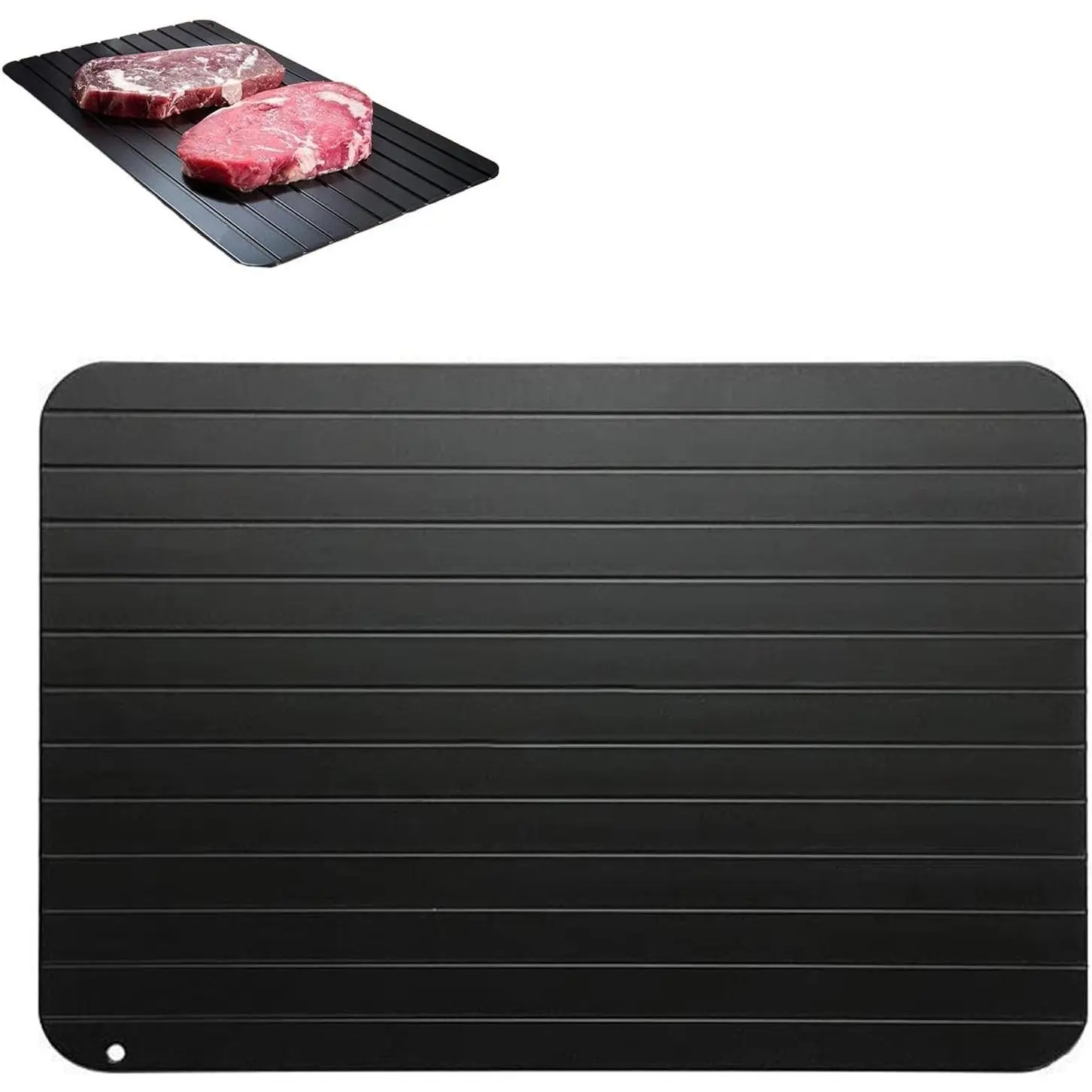 Defrosting Tray for Frozen Meat,  Heating Defroster Board Thaw Frozen  , Non Stick Easy to Clean(M/11.61 x 8.19 x 0.08inch)