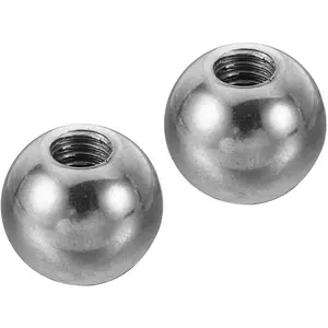M6x15mm Ball Nuts Knob, 2 Pack Female Thread 304 Stainless Steel Round Blind Hole Screw Cap Cover for Lighting Machinery DIY Decoration, Silver