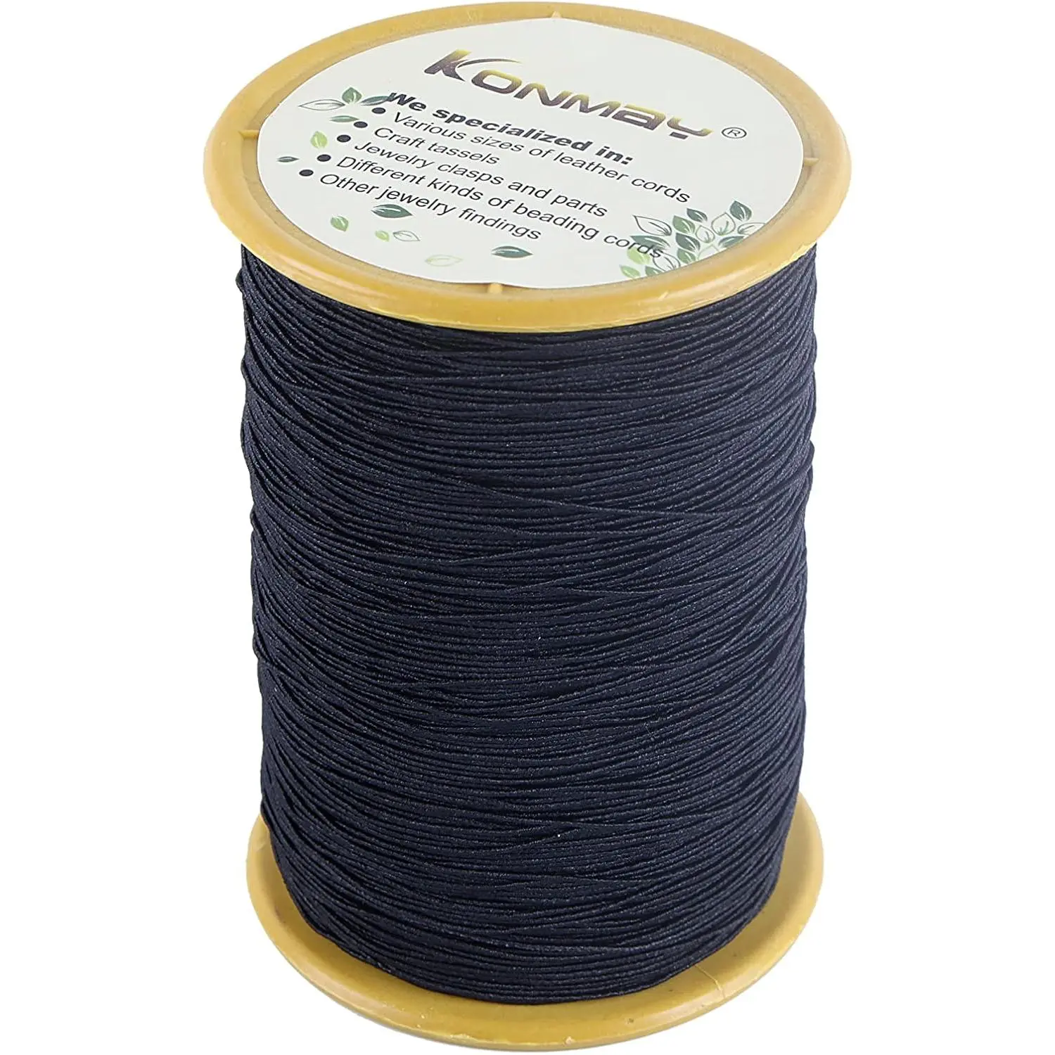 Elastic Thread for Sewing Machine, 500 Meters 0.5mm Black for Shirring, Smocking, Gathering, Stretchy Strings for Bracelets