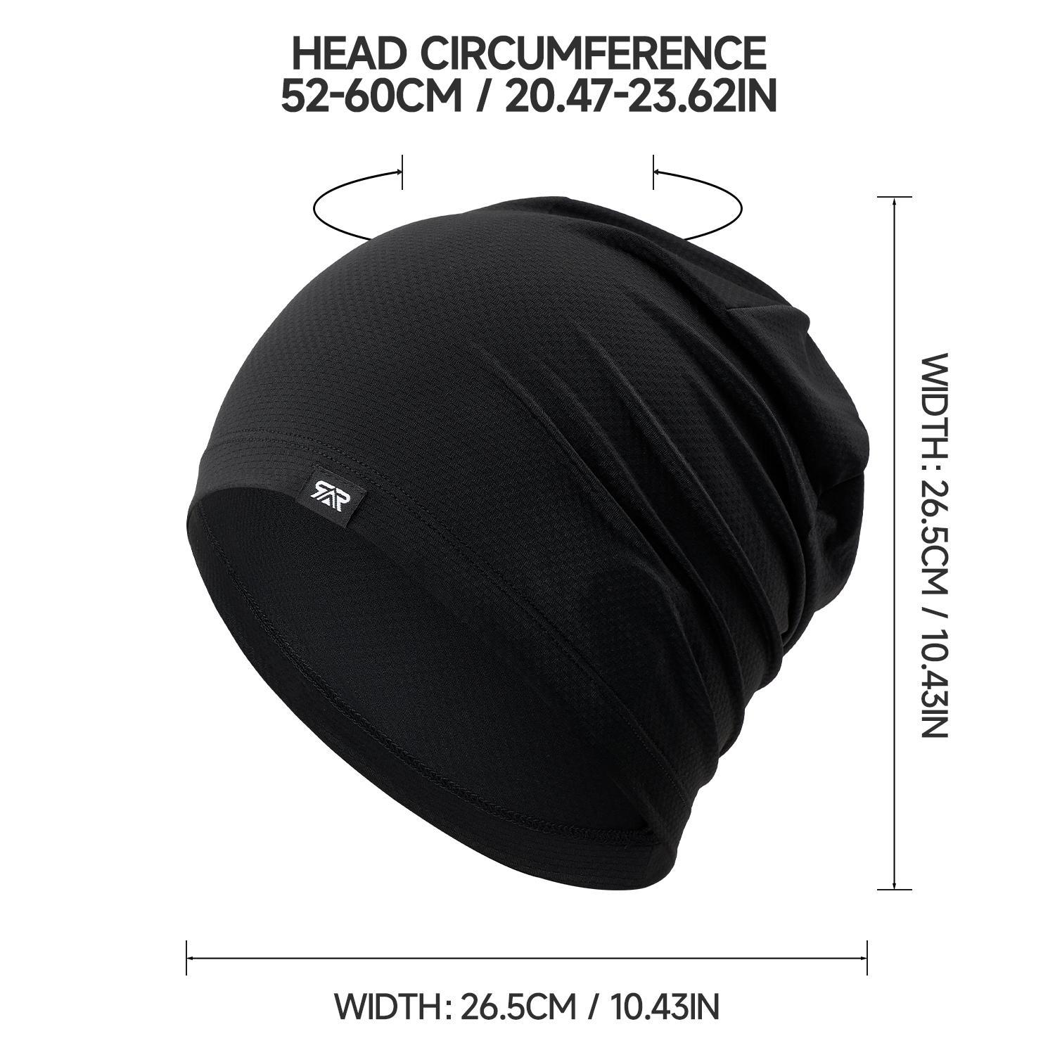 Solid Color Cooling Skull Cap, Sweat Wicking Cycling Running, Motorcycle Hat, Helmet Liner, Stretchy Helmet Hat for Men & Women