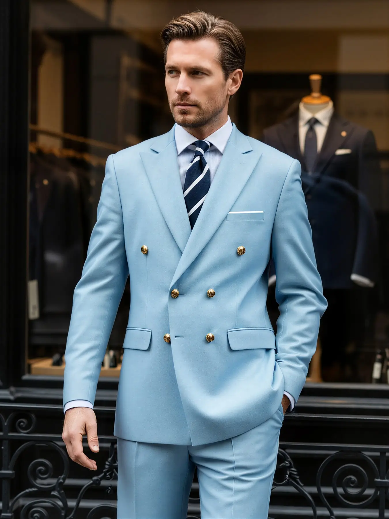 1 Piece Men's Suit Jacket & Pants Set, High-Quality Business, Slim Fit Design, Perfect for Formal Events, Sizes 2XLl 3XL Blazers