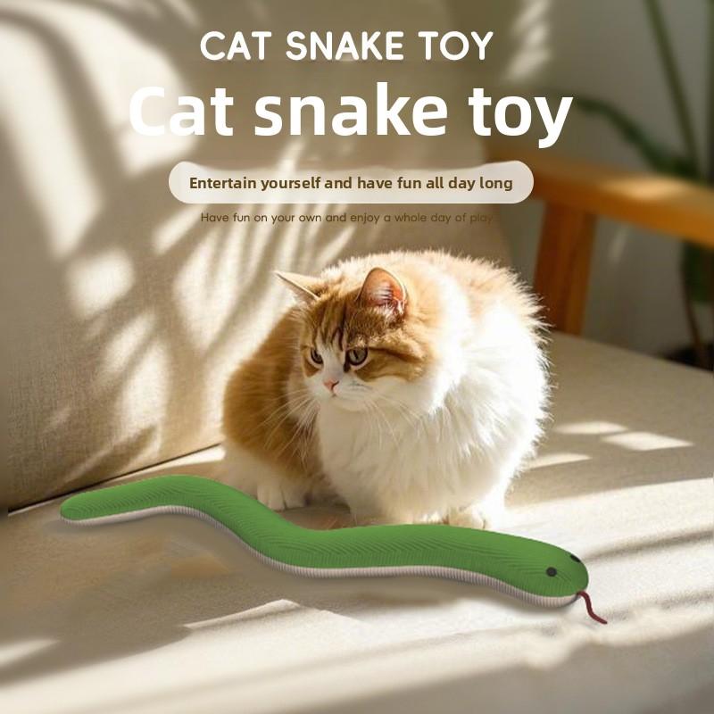 Directly supplied snake toy, realistic cat teaser, self-entertaining new model, simulated pet toy electric dog ball interactive for rope high-tech companion dog treat dispenser large enrichment Puzzle Feeder Toy Chewing birthday gift durable chew frozen