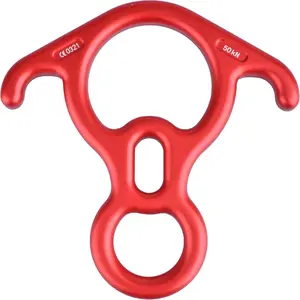 35kN 50kN Rescue Figure 8 Descender Climbing Gear Downhill Rappelling Rope Aluminum Alloy for Rock Climbing Training Emergency Aerial Yoga