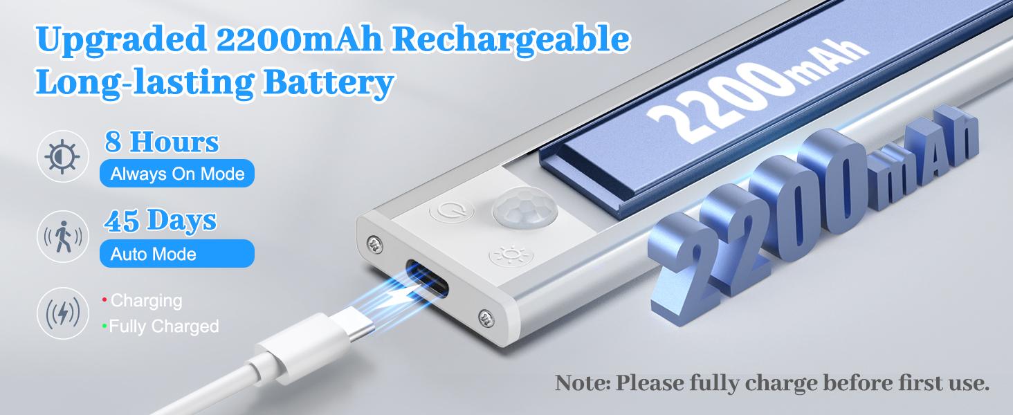 3/6Pcs Under Cabinet Lighting with Charging Station, Rechargeable Motion Sensor Light Indoor, Dimmable Closet Lights with 3 Color Tempers, Magnetic Under Cabinet Lights for Kitchen Wireless