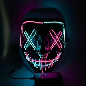 Cyberpunk style luminous mask led fluorescent bar prom mask, luminous mask for Halloween party, costume props, perfect for parties
