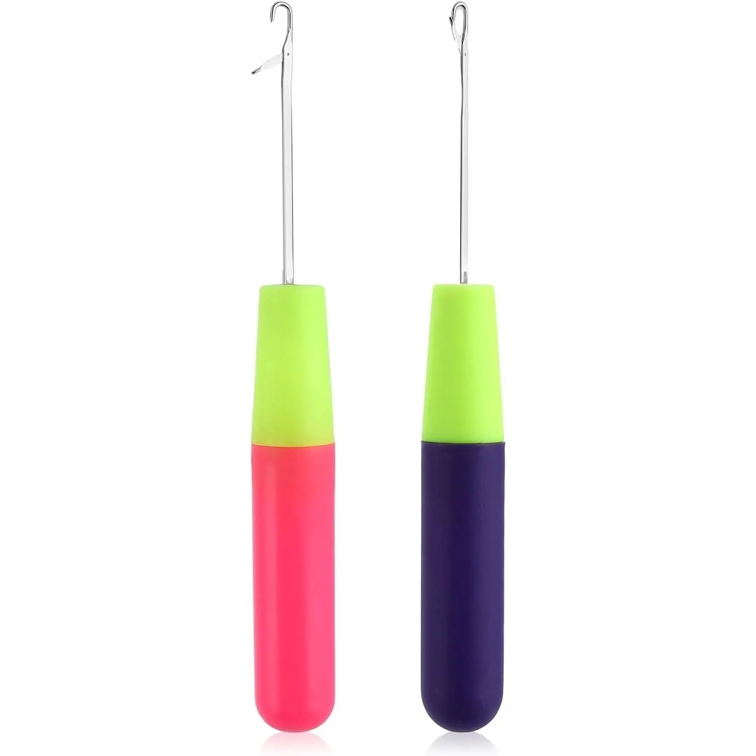 2 Packs Latch Hook Crochet  Latch Hook Tool, Latch Hook Tool for Crochet Braids Hair Extension  Braids Multi-Purpose Knitting (5.0mm+3.8 mm)