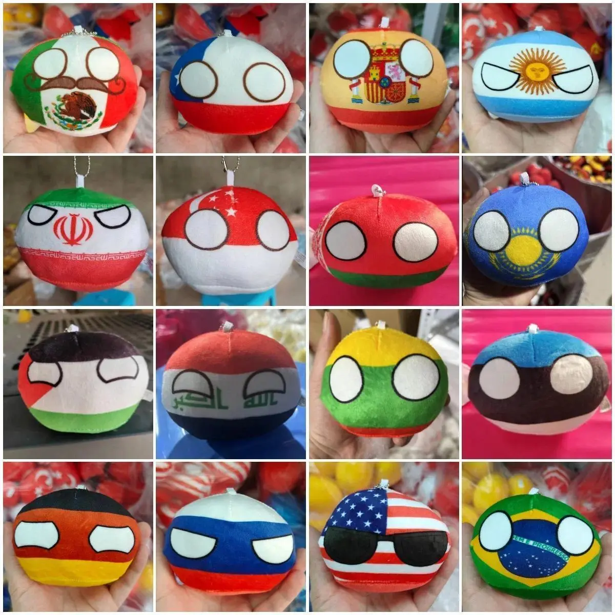 2026 hot item70 styles 10cm Country Ball Plush Toys Polandball Pendant Country Balls Countryball Stuffed Doll Toy Christmas Gift for Kids
