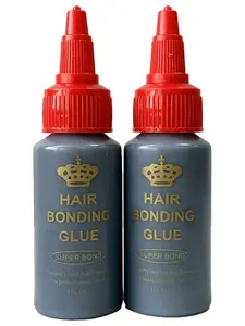 2 Bottles 1oz Professional Hair Extension Adhesive, Gentle Hair lace Glue, Salon-Grade Fixative for Wigs & Extensions, All Seasons Use