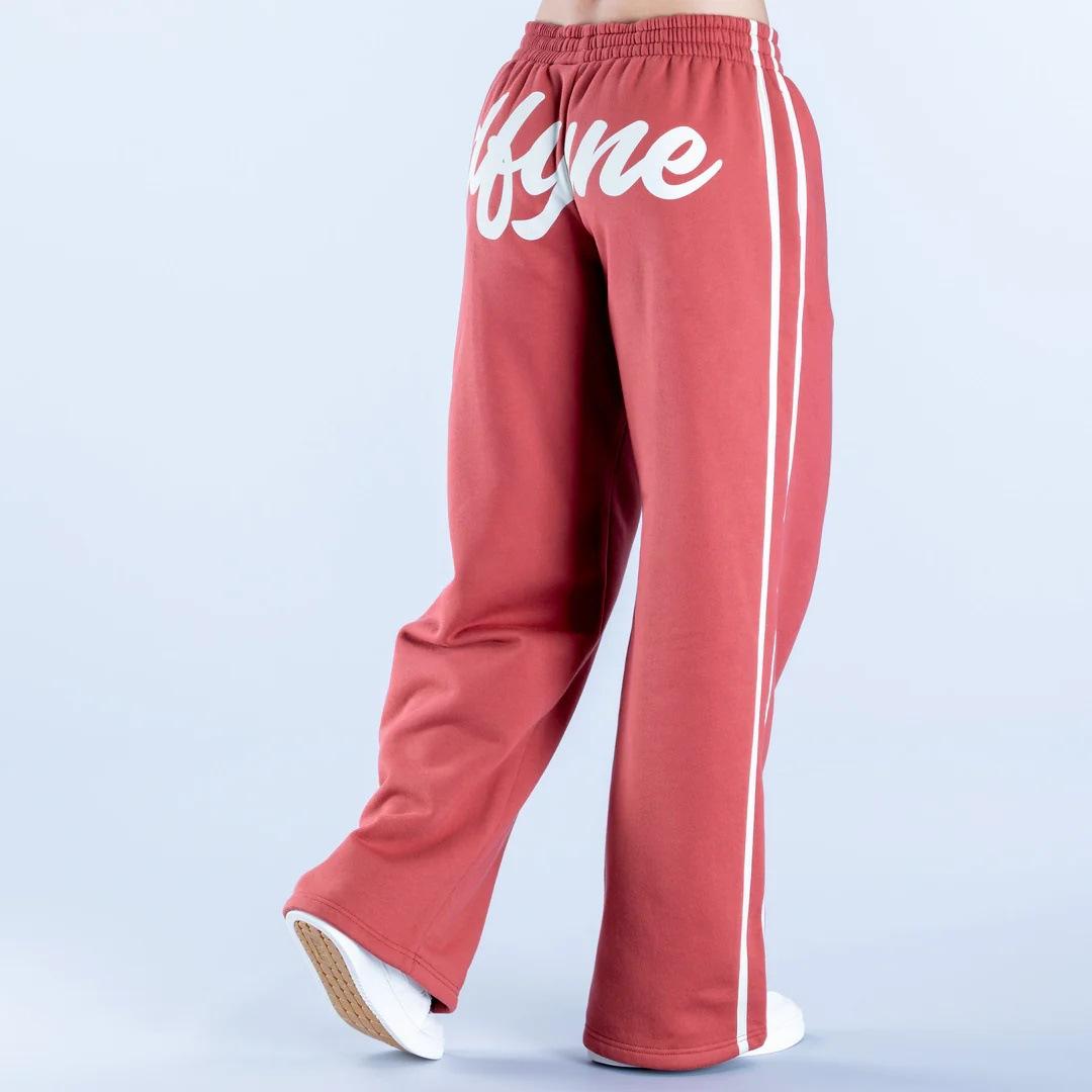 Retro Y2K Color Block Track Pants, Baggy Striped Hip Hop Sweatpants for Ladies, High Waist Zipper Pocket Parachute Joggers, Warm Daily Wear Pants for Campus Student Outfit