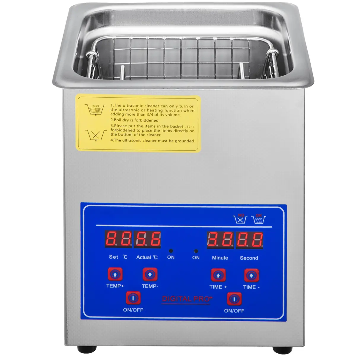 Ultrasonic Cleaner 2L Digital Ultrasonic Parts Cleaner with Timer 40kHz Professional 304 Stainless Steel Ultrasonic Cleaner 110V for Jewelry Watch Glasses Diamond Eyeglass Small Parts Cleaning On-Site