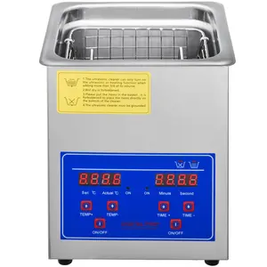 Ultrasonic Cleaner 2L Digital Ultrasonic Parts Cleaner with Timer 40kHz Professional 304 Stainless Steel Ultrasonic Cleaner 110V for Jewelry Watch Glasses Diamond Eyeglass Small Parts Cleaning On-Site