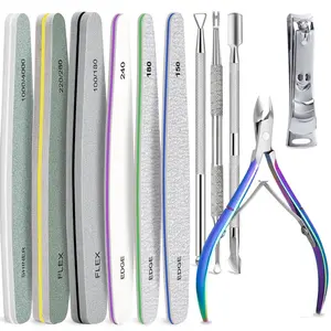 Nail File Nail Buffer, Nail Care Tool Kit with Cuticle Trimmer, Cuticle Pusher, Nail Files and Buffers Blocks, Emery Boards, Nail Prep for Manicure & Pedicure for Women, Nail Buffer and Shine Kit Nail Filer