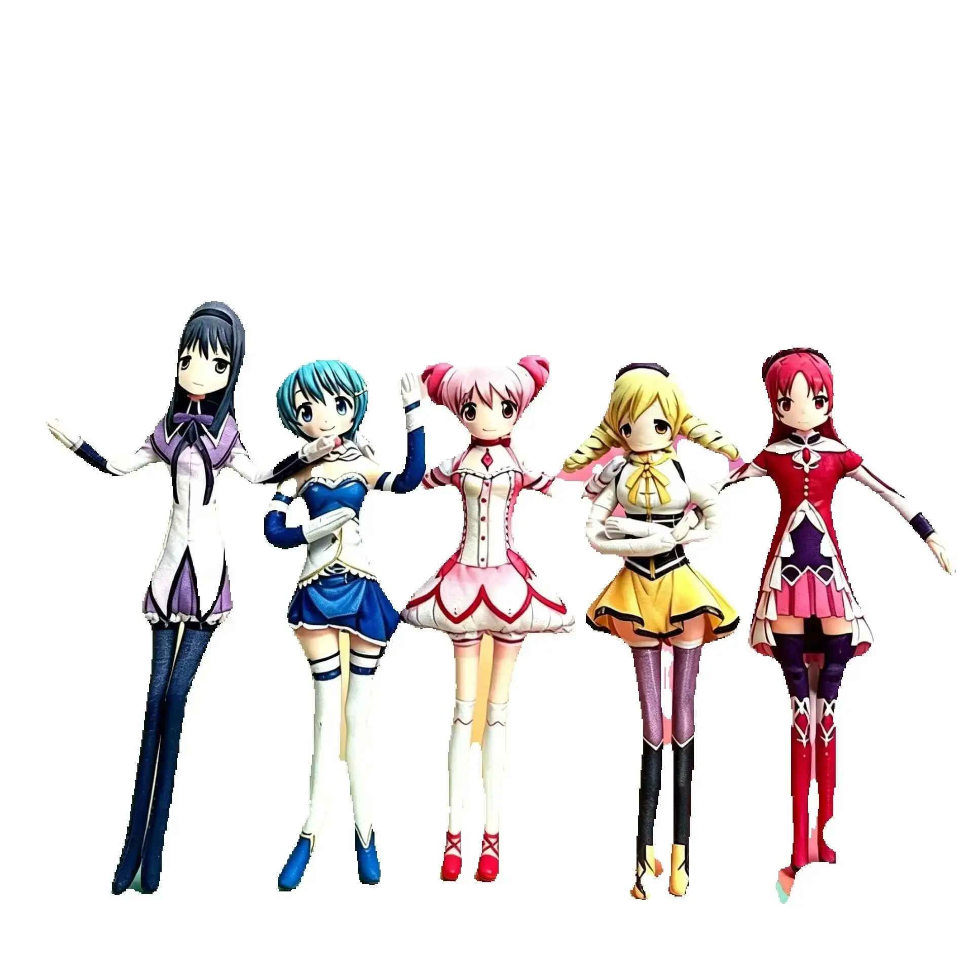 27cm Puella Magi Madoka Magica Anime Plush Doll Sakura Kyoko Kaname Madoka Tomoe Mami Twistable Stuffed Abstract Figure for Part