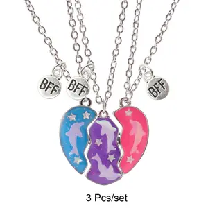 Magnetic Friendship Necklace for Best Friends, Back-to-School Gift DDXL0151, Student Friendship Pendant, Sweet Birthday Gift for Girls