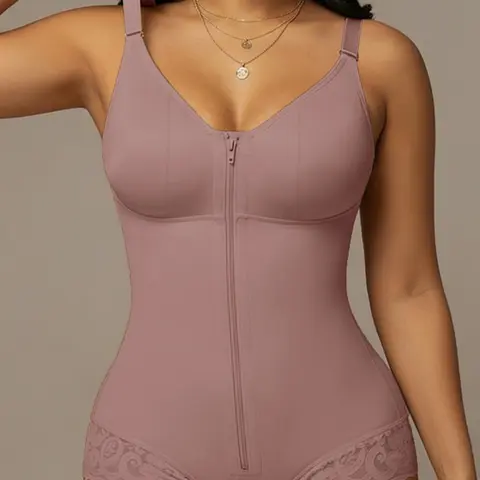 1-Pack Women's Colombian Shapewear Fajas, Colombian Bodyfit Bodysuit, Underwear Butt Lifting and Tummy Control Bodysuit, High Compression Body Shaper, Shapewear with Shoulder Straps and Adjustable Hook-and-Eye Closure, Suitable for Training or Sports