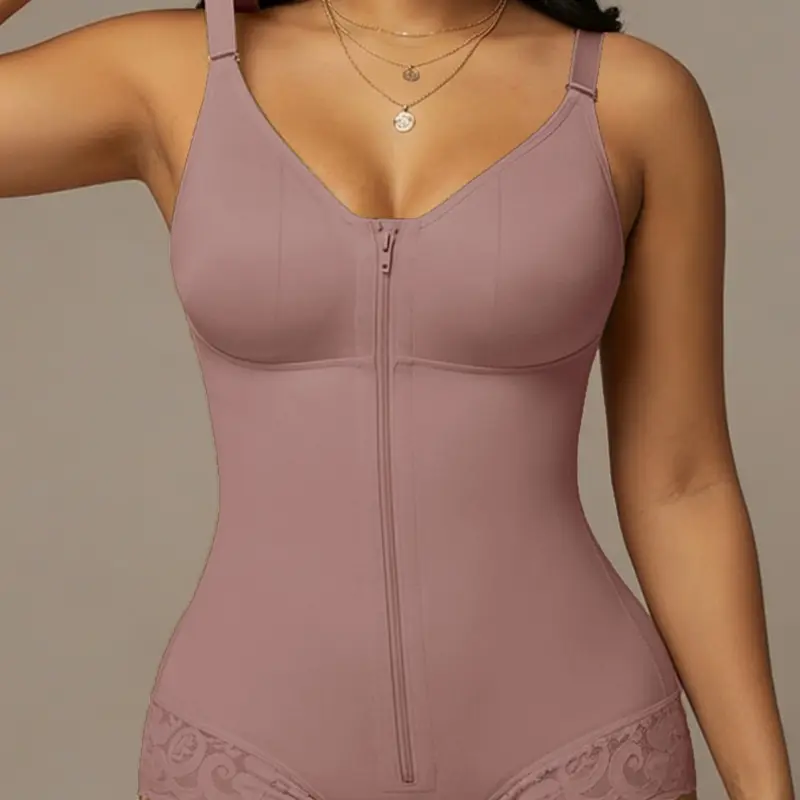 1-Pack Women's Colombian Shapewear Fajas, Colombian Bodyfit Bodysuit, Underwear Butt Lifting and Tummy Control Bodysuit, High Compression Body Shaper, Shapewear with Shoulder Straps and Adjustable Hook-and-Eye Closure, Suitable for Training or Sports