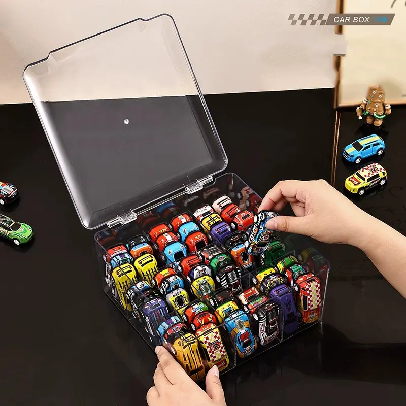 Alloy Model Car Storage Box, Display Stand for Matchbox Cars, Pocket Toy Car Organizer, Decorative Shelf for Collectibles