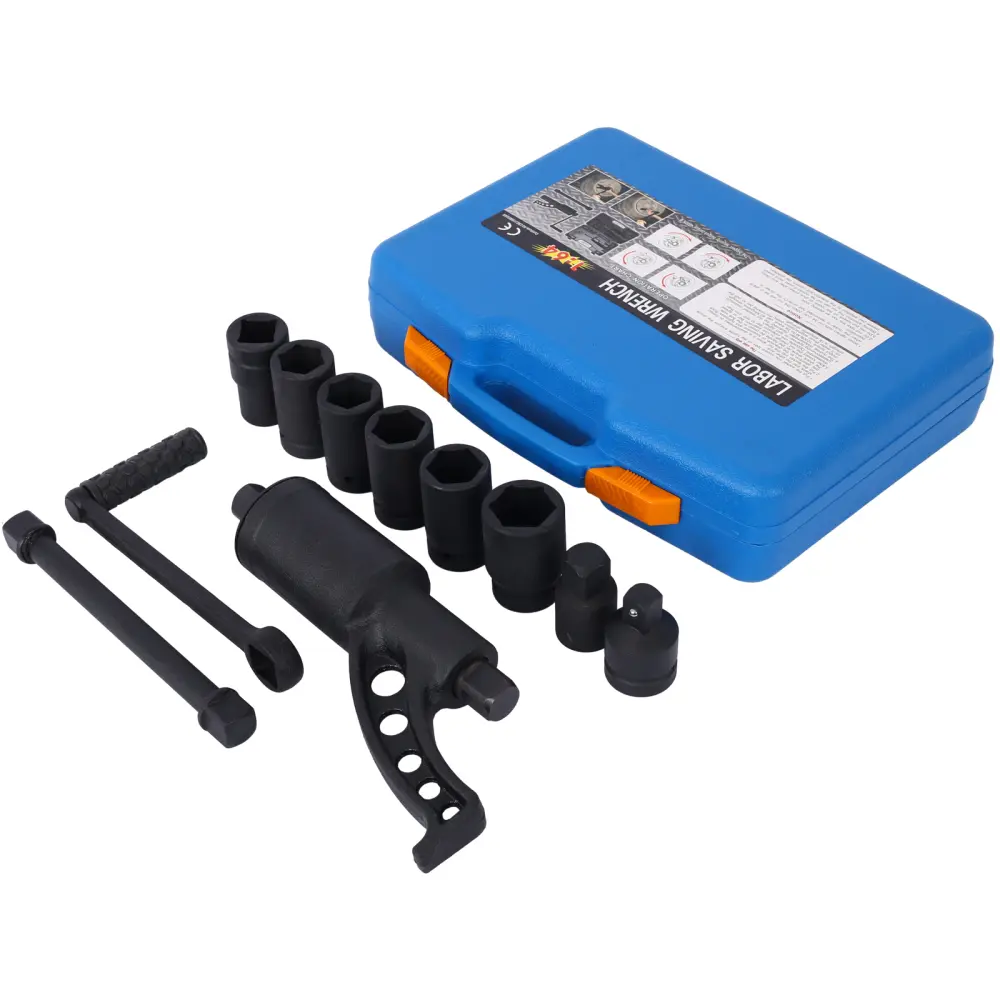 Labor Saving Torque Wrench Lug Nut Wrench Multiplier Tool with Cr-V Socket Set, 8PCS Heavy Duty Torque Multiplier Wrench Kit, Manual Tire Changing Tool for Car Truck RV Trailer Wheel Lug Nuts Repair & Auto Maintenance