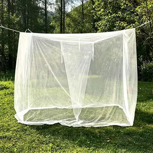 4 Corners Mosquito Net for Mosquiteros para Camas Bed Canopies Netting Bed Drapes with Carry Bag, Side Opening Rectangular Mosquito Mesh for Camping  Dorm Outdoor Travel