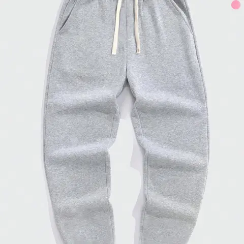 Men's Casual Fleece Drawstring Pants, Comfortable Warmth for Daily Wear, Sports & Outdoor Activities, Men's Jogger Sweatpants, Winter Warm Sweatpants