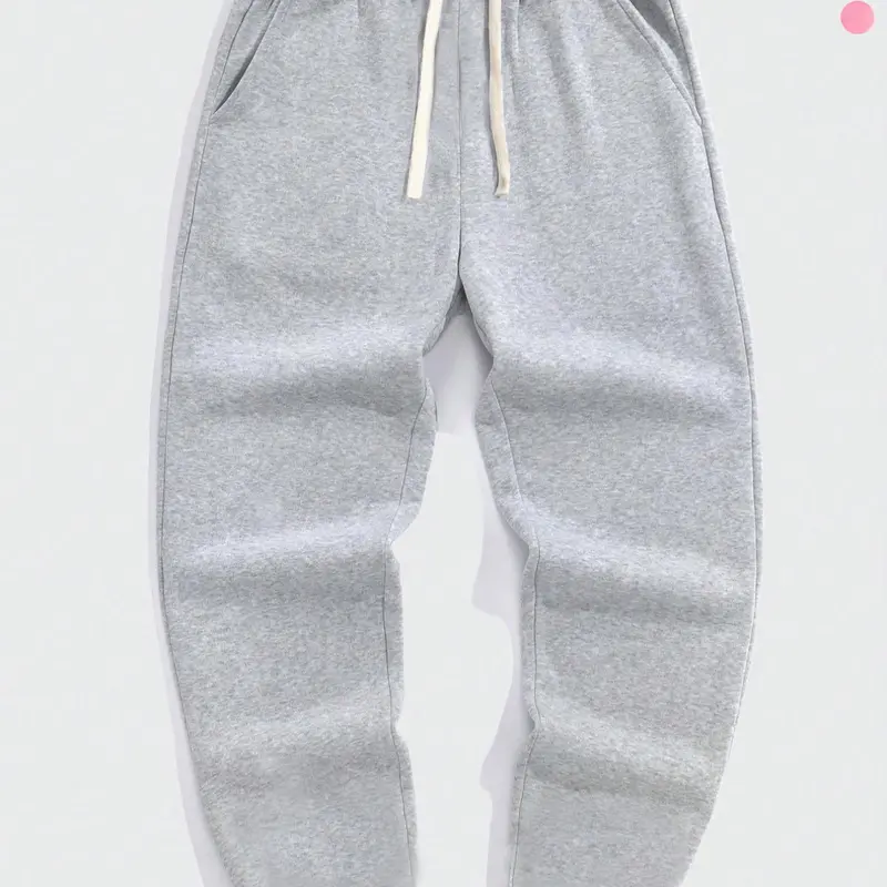 Men's Casual Fleece Drawstring Pants, Comfortable Warmth for Daily Wear, Sports & Outdoor Activities, Men's Jogger Sweatpants, Winter Warm Sweatpants