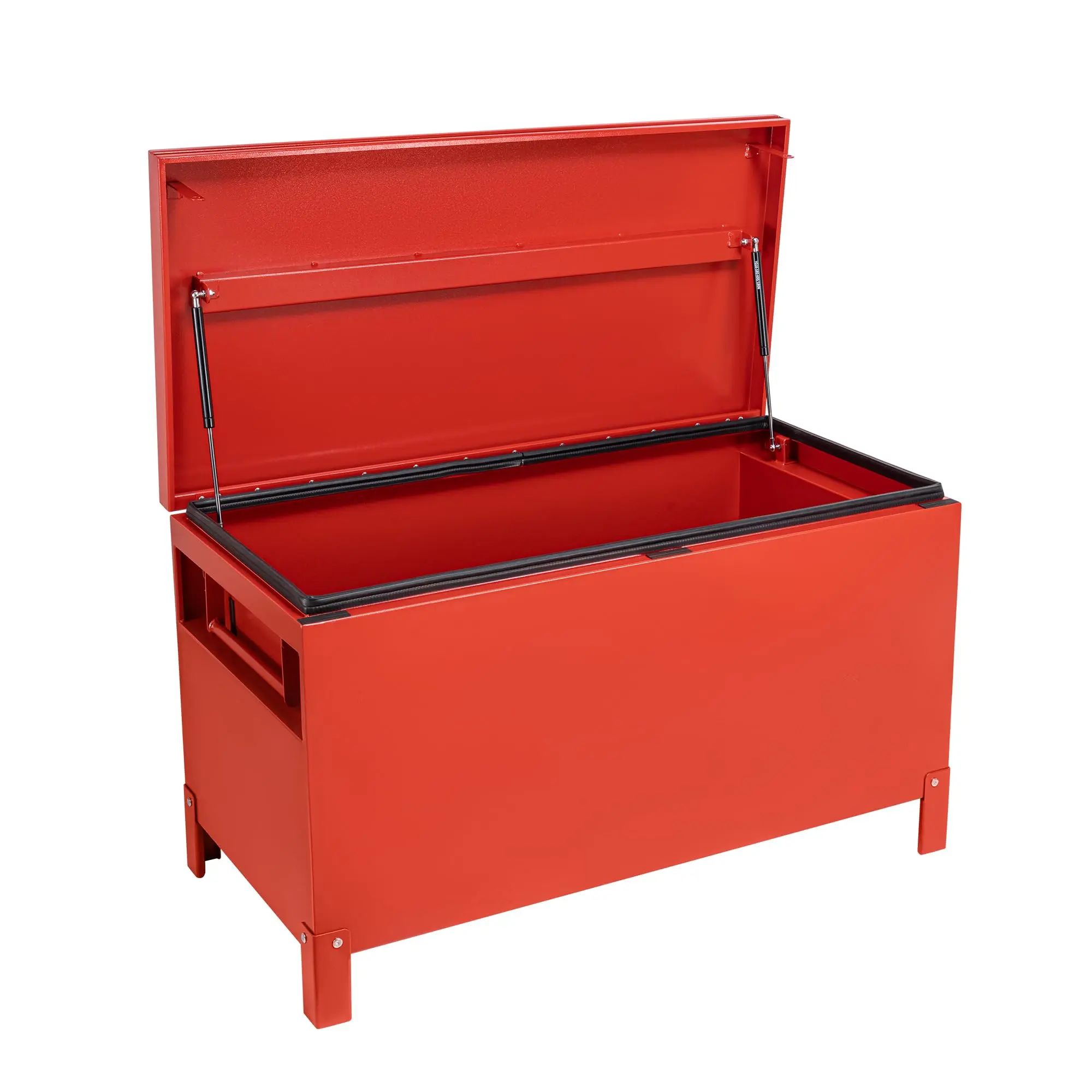 Garvee Steel Truck Bed Toolboxes 36'' Jobsite Storge Box Heavy Duty Steel Jobsite Tool Chest XXL Large Deck Truck Bed Box (36 Inch/Red)