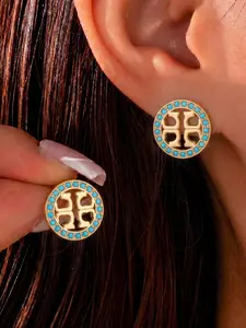 Simple Symbol Zircon Earrings for Women, Boho Style Daily Wear Jewelry, Perfect Gift for Office and Birthday Presents
