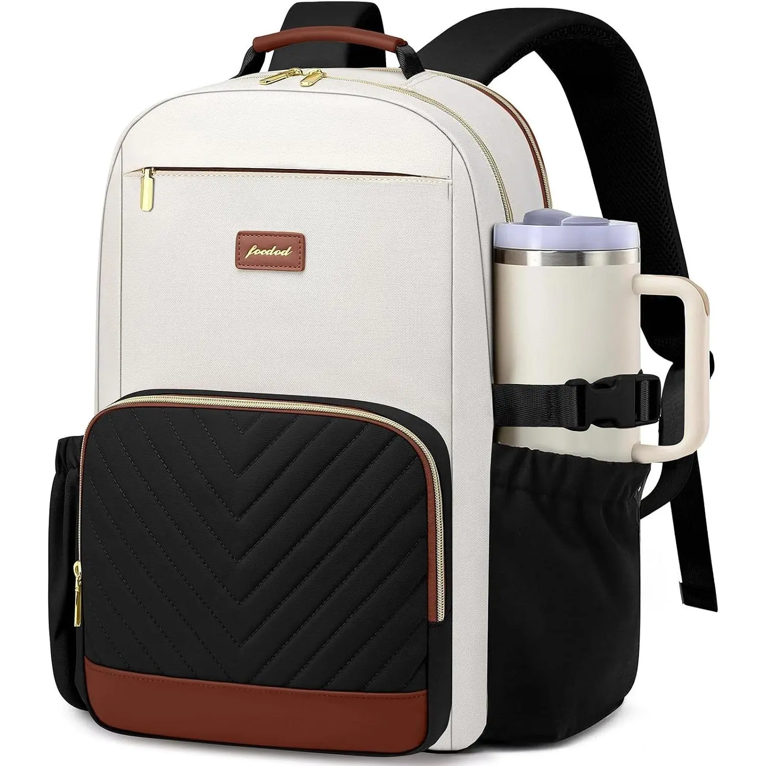 Laptop Backpack for Women Bookbag: 15.6 inch Work School Backpacks with Pouch Pocket for Large Capacity Cup & USB Charger College Book Bag Travel Business Nurse Teacher Bookbags Anti-theft Back PackGift.