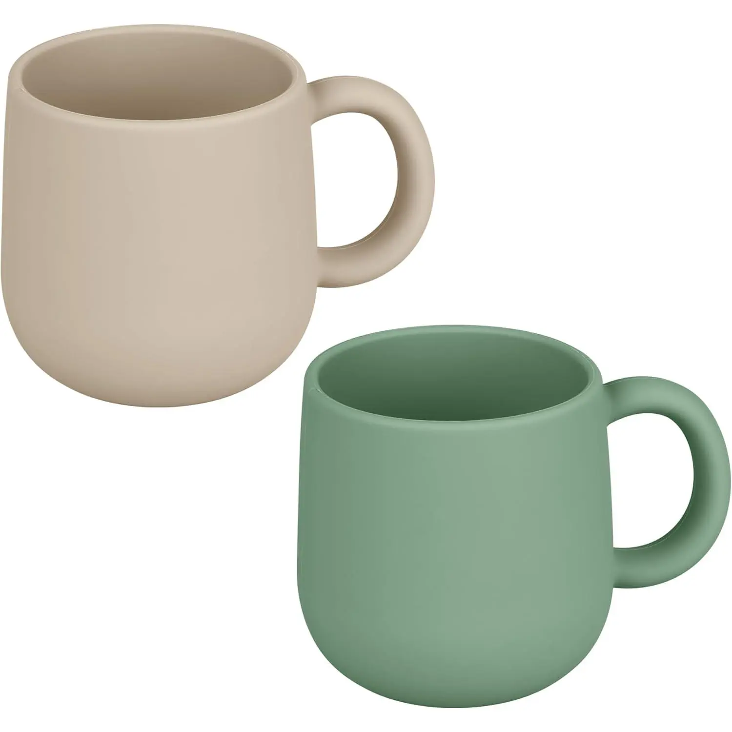 Pack of 2 Silicone Drinking Mug Cup  Toddler Kids and Children (Color 3)