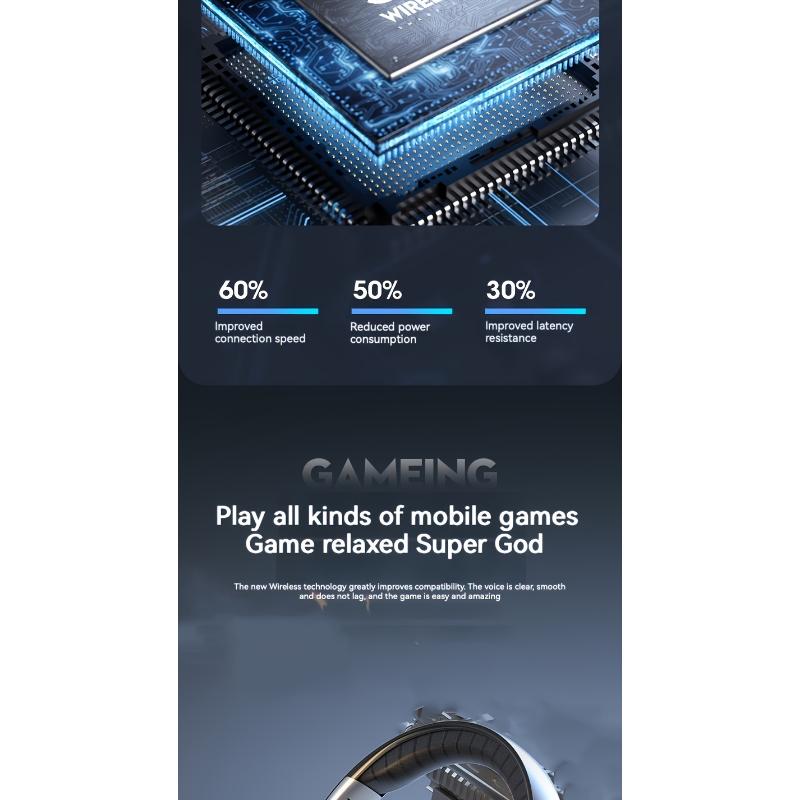 Extra-long Standby 200 Hours Gaming Headset, With LED Lights, Wireless 5.0 Chip, 99D Surround Sound, Noise-cancelling Voice, Push Button Volume Control, Type-C Plug, Rechargeable Lithium Polymer Battery, Mobile Phone Compatible, Video Game Extra-long Standby 200 Hours Gaming Headset, With LED Lights, Wireless 5.0 Chip, 99D Surround Sound, Noise-cancelling Voice, Push Button Volume Control, Type-C Plug, Rechargeable Lithium Polymer Battery, Mobile Phone Compatible, Video Game