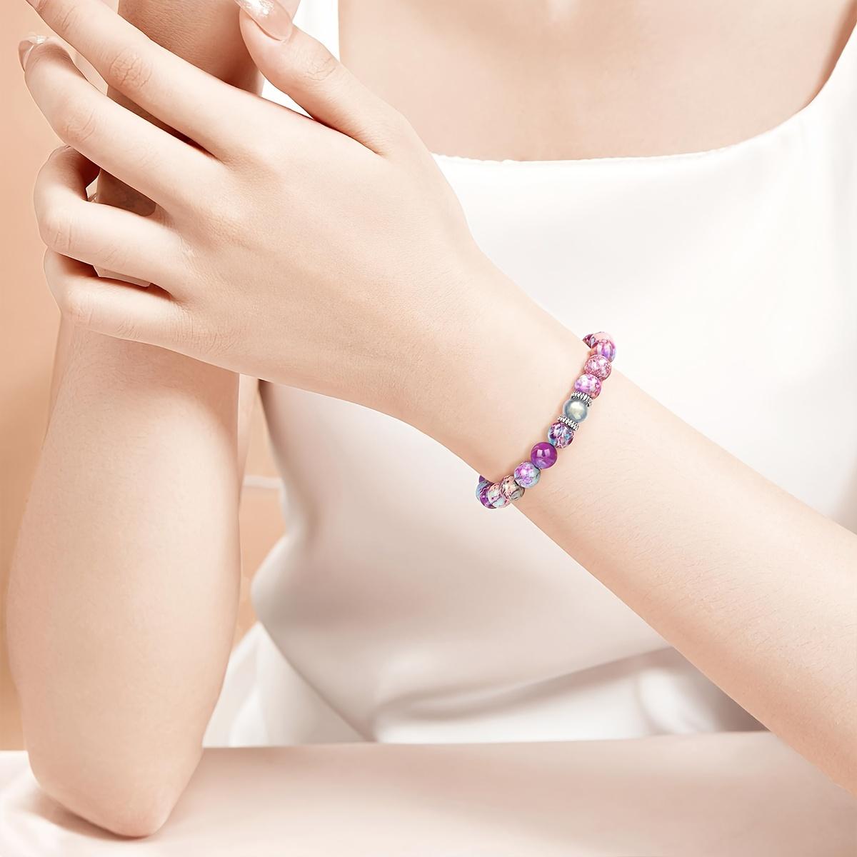 Elegant Moonstone and Colored Rhinestone Bracelet - Includes 'Always Remember You Are Braver' Inspirational Gift Card - Ideal Choice for Daily and Holiday Occasions - Everyday Wear Accessory| Elegant Bracelet